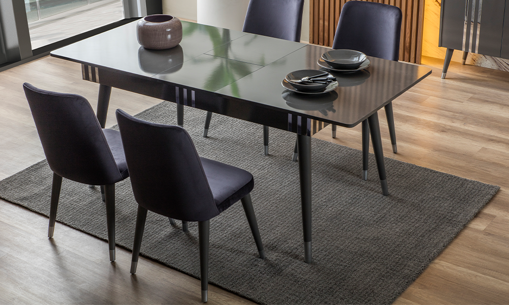 Lotus Modern Ahşap Ayaklı Yemek Masası
