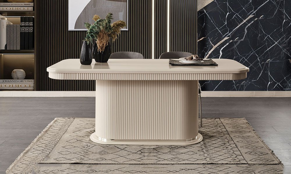 Lyon Krem Modern Yemek Masası
