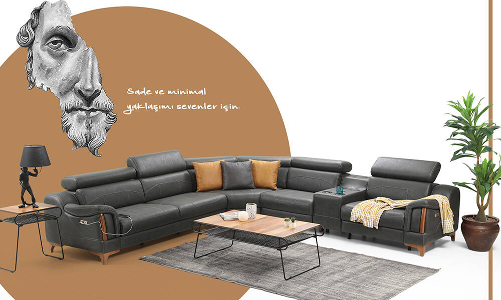 Rio  Modern Köşe Koltuk Takımı (325x315cm)