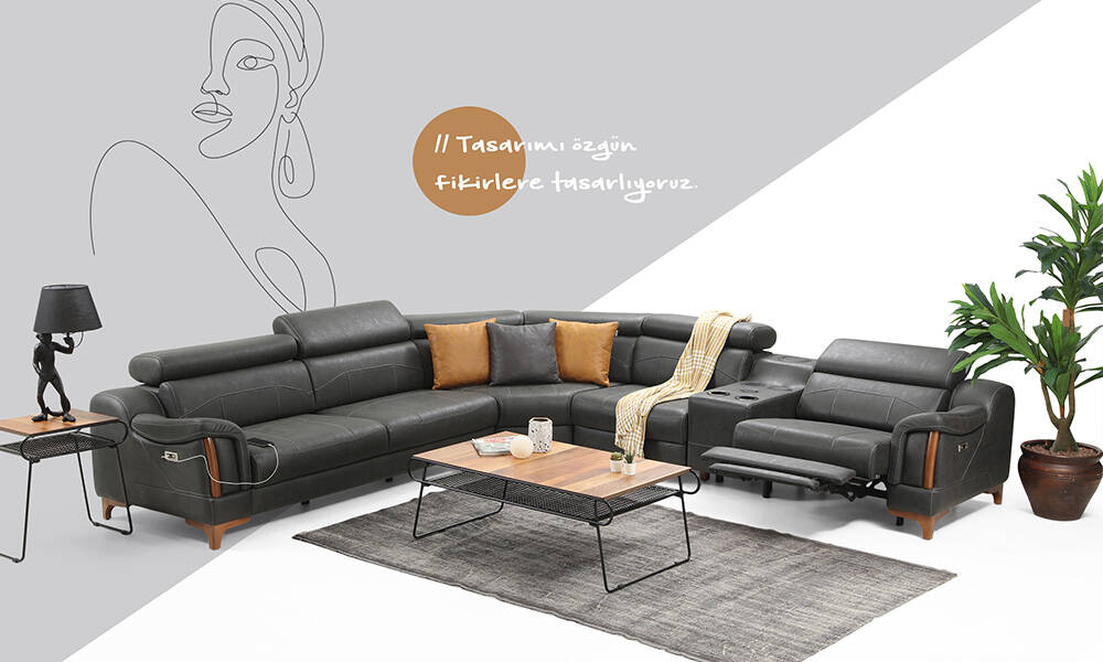 Rio  Modern Köşe Koltuk Takımı (325x315cm)