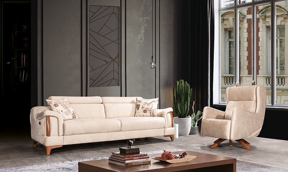 Rio Modern Plus Ahşap Ayaklı Koltuk Takımı